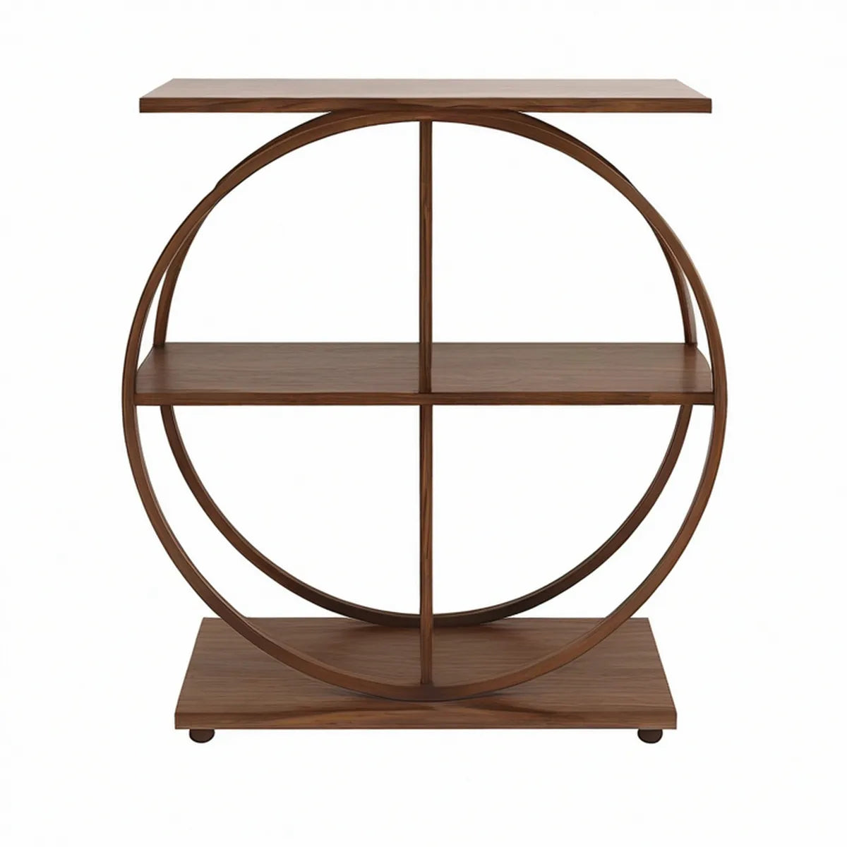 Consola em MDF Folheado a Nogueira Castanho, 100 x 30 x 100 cm