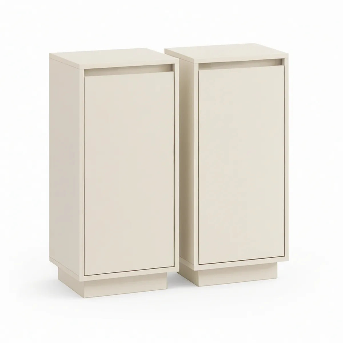 Conjunto de 2 Armários Verticais em MDF Bege, 40 x 35 x 80 cm