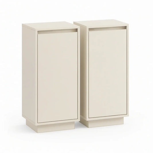 Conjunto de 2 Armários Verticais em MDF Bege, 40 x 35 x 80 cm